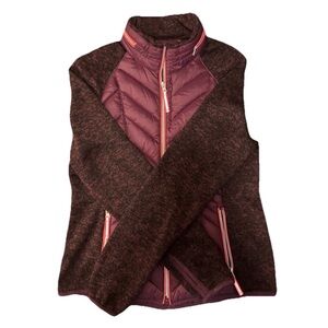 Exersion Women's Lightweight Puffer Jacket, Burgundy, Size L